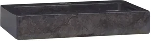 vidaXL Lumarko Umywalka, czarna, 38x24x6,5 cm, marmur! 149187 - Umywalki - miniaturka - grafika 2