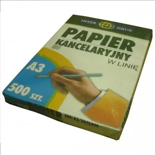 Inter-druk Papier kancelaryjny w linię A3 500 arkuszy - Szkolne artykuły papiernicze - miniaturka - grafika 3