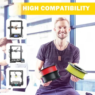 ERYONE ERYONE PETG Filament for 3D Printer 1.75mm Tolerance 0.03mm 1KG(2.2LBS)/Spool - Transparent Red 795732EUDF - Filamenty i akcesoria do drukarek 3D - miniaturka - grafika 5