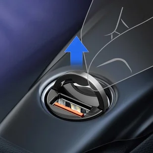 Baseus Tiny Star mini inteligentna ładowarka samochodowa USB 30W Quick Charge 3.0 szary (VCHX-A0G) - Ładowarki samochodowe - miniaturka - grafika 34