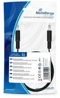 Kable - MediaRange Kabel Audio/Video MediaRange MRCS189 Jack plug 3.5mm/Jack plug 3.5mm, 1,5m, czarny MRCS189 - miniaturka - grafika 1