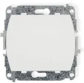 Wyłączniki światła i elektryczne - Karlik Trend biały łącznik jednobiegunowy WP-1P WP-1 - miniaturka - grafika 1