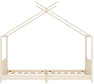 vidaXL Rama łóżka dziecięcego, lite drewno sosnowe, 70 x 140 cm vidaXL - Łóżka dla dzieci i młodzieży - miniaturka - grafika 3