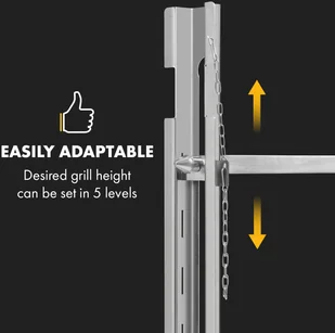 Klarstein Sauenland Survivor, grill do pieczenia prosiąt, rożen obrotowy, 12 W, 70 kg maks., stal szlachetna GQ5-SauenlandSurvivo - Grille - miniaturka - grafika 3