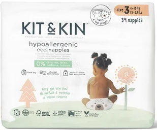 Kit and Kin Kit and Kin, Biodegradowalne pieluszki jednorazowe, Maxi, 7-11 kg, mix wzorów, 34 szt. - Pieluchy Kit and Kin Kit and Kin, Biodegradowalne pieluszki jednorazowe, Maxi, 7-11 kg, mix wzorów, 34 szt. - Pieluchy - miniaturka - grafika 3