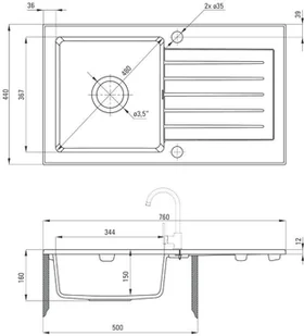 Deante ZORBA ZQZ5113 - Zlewozmywaki - miniaturka - grafika 5