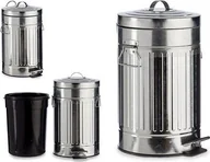 Kosze na śmieci - FENIKS Bigbuy Home na pedał srebrny twm_998159 twm_998159 - miniaturka - grafika 1