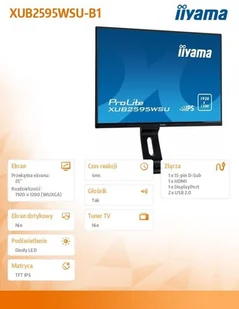 IIYAMA ProLitexUB2595WSU-B1 - Monitory - miniaturka - grafika 6