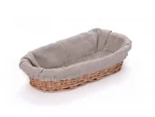 Kosze wiklinowe - Wyroby z Wikliny PPH Jan Wnuk Tacka wiklinowa paluszek len z obszyciem lnianym 2001-kl0 - miniaturka - grafika 1