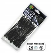 Inne mocowania - Opaska Plastikowa Czarna 2,5 x 80mm 100szt - miniaturka - grafika 1