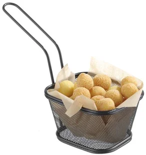 Hendi Koszyk do serwowania smażonych przekąsek czarny śr 130x110 mm 426050 426050 - Miski i półmiski - miniaturka - grafika 3