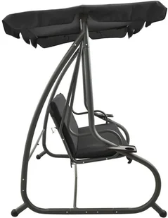 vidaXL Huśtawka ogrodowa z baldachimem antracytowa 313339 - Huśtawki - miniaturka - grafika 4