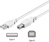 Kable USB - Pro Pro USB 2.0 A/B - White - 1m 4040849961861 - miniaturka - grafika 1