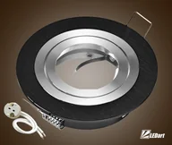 Oprawy, klosze i abażury - LEDart Oprawa sufitowa aluminium okrągła ruchoma czarny okrągła-czarna - miniaturka - grafika 1