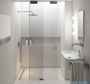 Schedpol Schedline brodzik posadzkowy podpłytkowy z odpływem liniowym slight steel 80x80x5/12cm 10ST.1S2-8080 - Syfony - miniaturka - grafika 3