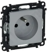 Gniazdka elektryczne - Legrand Valena Life Gniazdo 2 X 2P+Z z przesłoną aluminium - 753386 - miniaturka - grafika 1