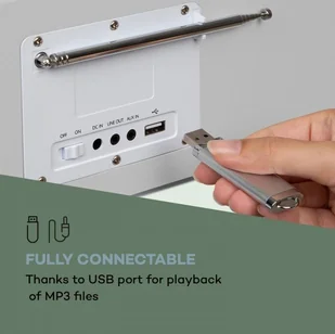 Auna Silver Star Mini Białe - Radia - miniaturka - grafika 7