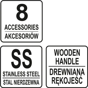 Toya FARTUCH DO GRILLOWANIA Z AKCESORIAMI 8 SZTUK 99783 - Akcesoria do grilla - miniaturka - grafika 10