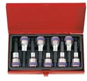 Zestawy narzędziowe - KING TONY Zestaw nasadek 4119PR, 1/2'', TORX T20-T60 - miniaturka - grafika 1