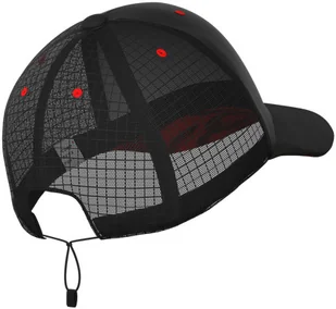 Compressport Czapka biegowa z daszkiem RACING TRUCKER CAP czarno-czerwona - Czapki i chusty sportowe męskie - miniaturka - grafika 6