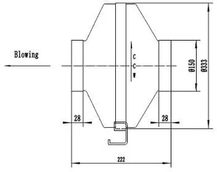 NeoAir Wentylator kanałowy LXFB2E220/44-P92/25-G150 Wentylator kanałowy LXF 150mm - Wentylatory przemysłowe - miniaturka - grafika 2