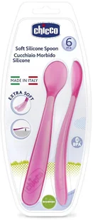 Chicco Miękkie łyżeczki silikonowe Chicco 6m+ 2 sztuki - Sztućce dla dzieci - miniaturka - grafika 3