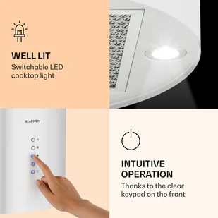 Klarstein Barella 35 Biały TK15CH-Barella-WH - Okapy kuchenne - miniaturka - grafika 3