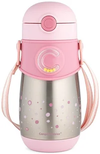 Canpol babies Canpol Bidon termiczny z silikonową rurką 300 ml pink | szybka  | szeroki wybór kubków dla dzieci w każdym wieku - Bidony dla dzieci - miniaturka - grafika 2