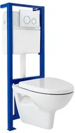 Stelaże i zestawy podtynkowe do WC - Cersanit Zestaw podtynkowy WC Galaxy z miską Parva i deską SZWZ1002431880 - miniaturka - grafika 1