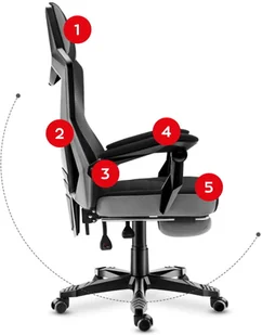 Huzaro Fotel gamingowy Huzaro COMBAT 3.0 GREY HZ-Combat 3.0 Grey - Fotele gamingowe - miniaturka - grafika 18