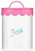 Pojemniki kuchenne - Premier Housewares Premier housewares puszka na herbatę, z koronką, Pink 0507936 - miniaturka - grafika 1