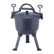 Kociołki - Kamille Kociołek garnek żeliwny myśliwski z powłoką marmurkową 8L 4801M - miniaturka - grafika 1