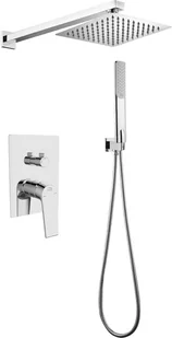 Laveo Plato Zestaw prysznicowy z baterią podtynkową chrom BLY001P - Zestawy prysznicowe - miniaturka - grafika 3