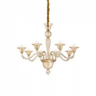 Lampy sufitowe - Ideal Lux Żyrandol Brigitta SP8 199412 klasyczna oprawa w kolorze złotym 199412 - miniaturka - grafika 1