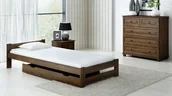 Łóżka - Magnat Meble Łóżko drewniane INTER 90x200 EKO ORZECH - miniaturka - grafika 1