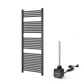 Grzejniki łazienkowe - WARMTEC Grzejnik łazienkowy elektryczny 55 x 150 cm ENCANTO Warmtec antracyt/czarny ENCANTO-550X1500-A-EL - miniaturka - grafika 1