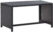 Ławy i stoliki kawowe - vidaXL vidaXL Stolik kawowy, czarny, 70x40x38 cm, polirattan - miniaturka - grafika 1