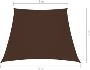 vidaXL Trapezowy żagiel ogrodowy, tkanina Oxford, 3/4x2 m, brązowy 135846 - Parasole ogrodowe - miniaturka - grafika 6