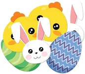 Wielkanoc - Congee.pl Dekoracja papierowa zajączek  kurczaczek i pisanki - 6 szt CUT-WIE1 - miniaturka - grafika 1