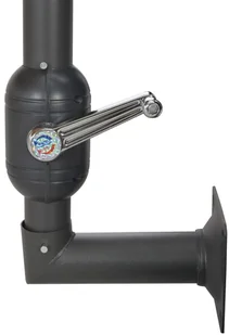 vidaXL Parasol ścienny z LED, na metalowym słupku, 300 cm, zielony 312523 - Parasole ogrodowe - miniaturka - grafika 9