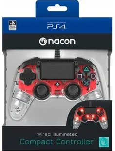 NACON Kontroler NACON Compact Controller Świecący Czerwony - Kontrolery do Playstation - miniaturka - grafika 7