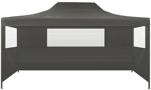 vidaXL Rozkładany namiot z 3 ściankami, 3 x 4,5 m, antracytowy - Pawilony ogrodowe - miniaturka - grafika 17