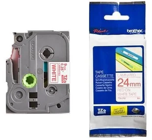 Brother Taśma 18mm RED ON WHITE - Akcesoria do kas i terminali - miniaturka - grafika 3