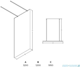 Besco Aveo Due 120x195 AVD-120-195-C - Kabiny prysznicowe - miniaturka - grafika 2
