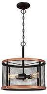Lampy sufitowe - Westinghouse Lighting dreiflammige lampa wisząca, wersja verwas podkreślony kratka miedzi części i ekran, szkło, 1 W, olejowana z brązu, 42 x 42 x 143 cm 6332740 - miniaturka - grafika 1