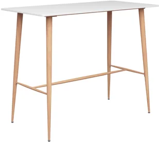 vidaXL 7-częściowy zestaw mebli barowych, biało-czarny - Stoły z krzesłami - miniaturka - grafika 2