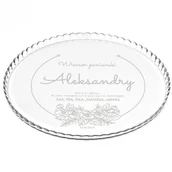 Tace i patery - Murrano Patera szklana bez nóżki grawer dla przyjaciółki na wieczór panieński PATR2-012 - miniaturka - grafika 1