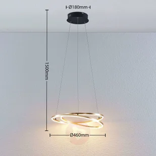 LINDBY Lindby Davian lampa wisząca LED ściemniana mosiądz - Lampy sufitowe - miniaturka - grafika 4