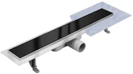 Odpływy liniowe - Target Drain Odpływ liniowy z rusztem szklanym czarnym 60 cm - miniaturka - grafika 1