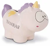 Skarbonki - Nici 42514 skarbonka jednorożec Cloud Dreamer Traumurlaub, 7,5 x 12 x 16,5 cm, różowa/fioletowa, ok. - miniaturka - grafika 1